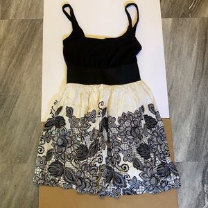 Black & White dress with floral print